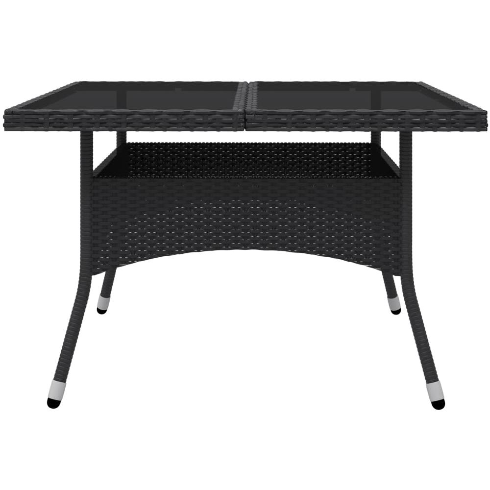 Set Mobili da Pranzo per Giardino 9 pz Polyrattan e Vetro Nero - Foto 2