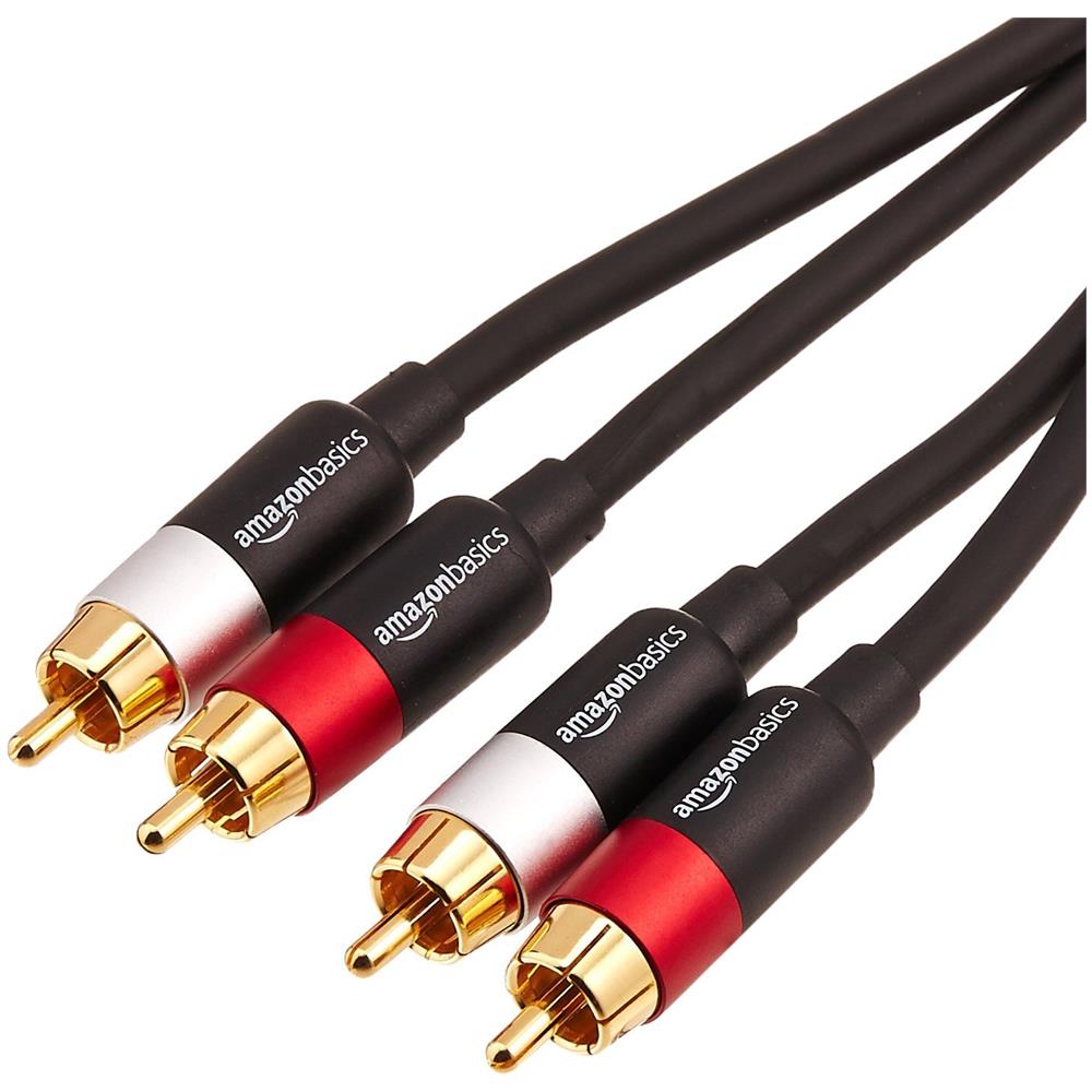 PBH-20217 2.43m 2 x RCA 2 x RCA Nero, Oro, Rosso, Bianco cavo audio - Foto 1
