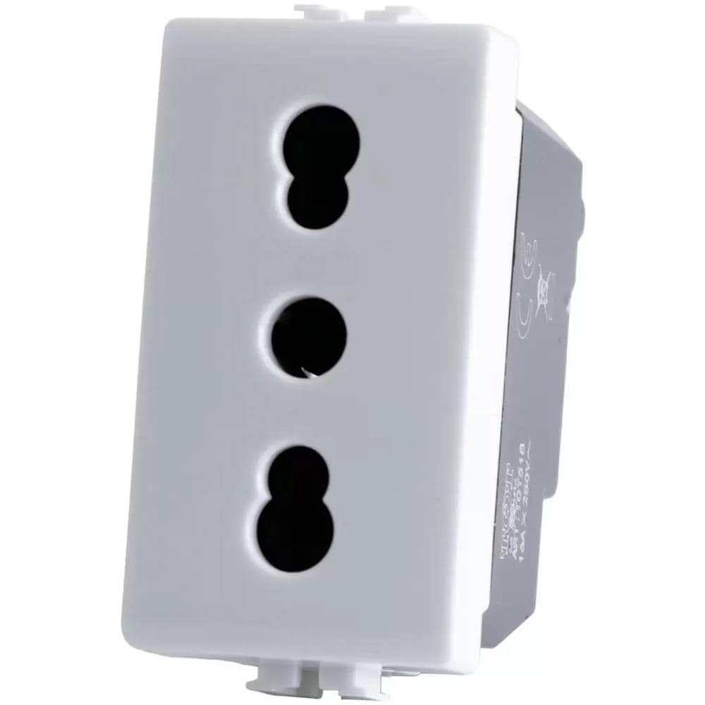 Presa Bivalente Bipasso (10/16a-250v) 2p+t 1 Modulo Compatibile Bticino Matix - Foto 2