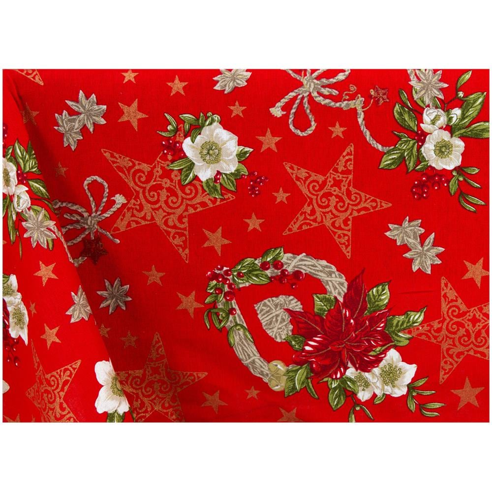 Tovaglia Natalizia Cucina Soggiorno Copritavolo Natale Made Italy Disegni Assortiti 140x240 Anais Rosso - Foto 2