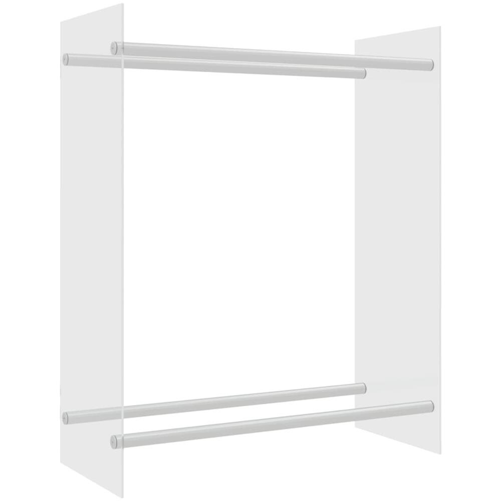 Porta Legna Trasparente 80x35x100 Cm In Vetro Temperato - Foto 1