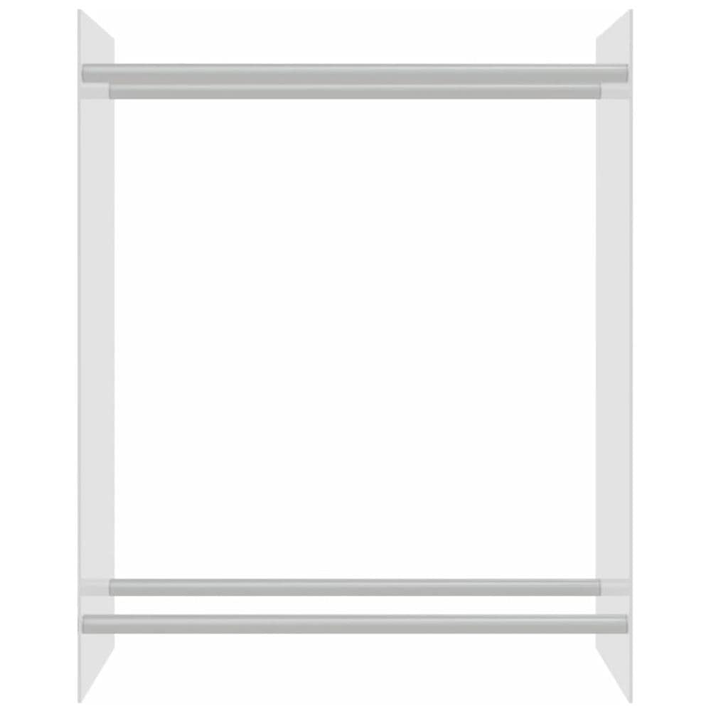 Porta Legna Trasparente 80x35x100 Cm In Vetro Temperato - Foto 2