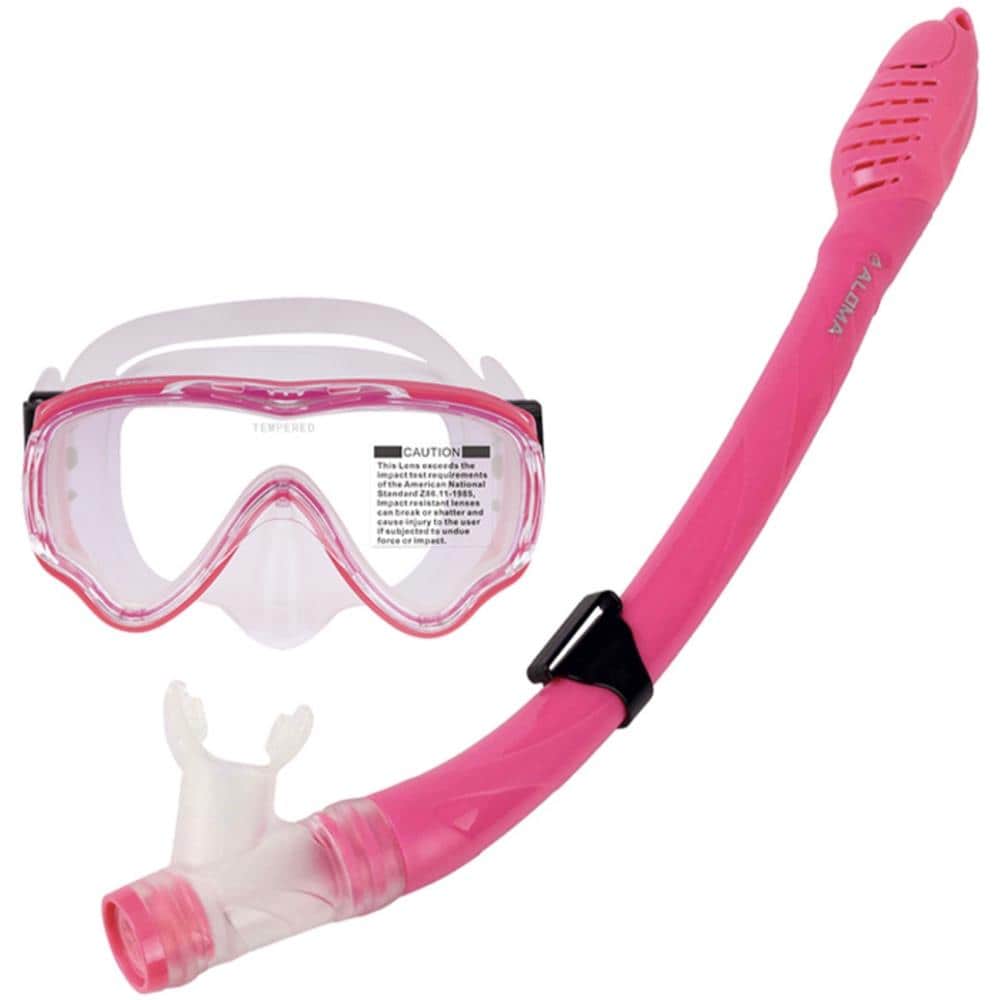 Set Per Immersione E Snorkeling Ct-3 Per Bambini 5-12 Anni, Composto Da Maschera E Tubo, Lente Singola, Rosa - Foto 1