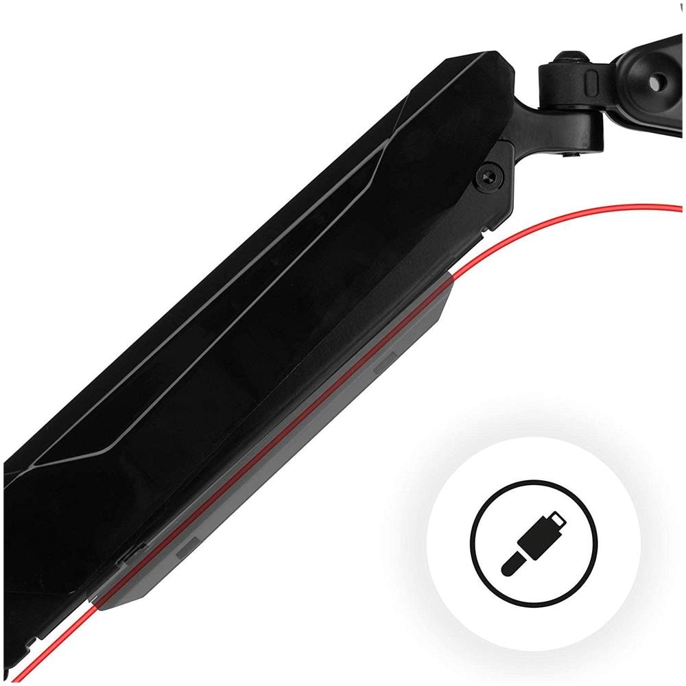 Supporto per Monitor DMG51X2 da 15" a 27" Regolabile in Altezza / Inclinazione / Rotazione Colore Nero - Foto 7