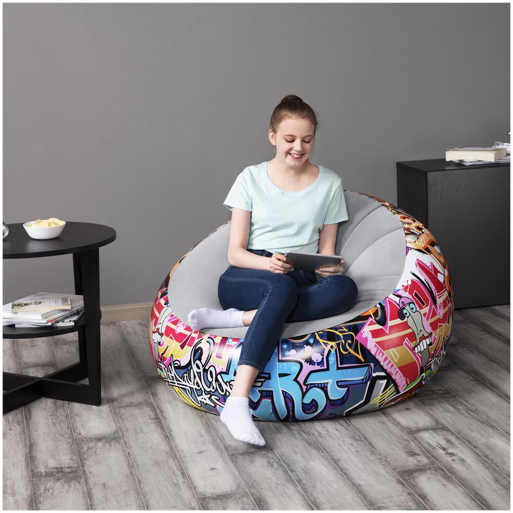 Poltrona Gonfiabile Graffiti Multicolore - Foto 2
