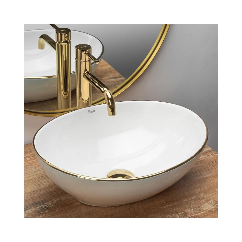 Lavabo Da Appoggio Sofia Gold Edge - Foto 2