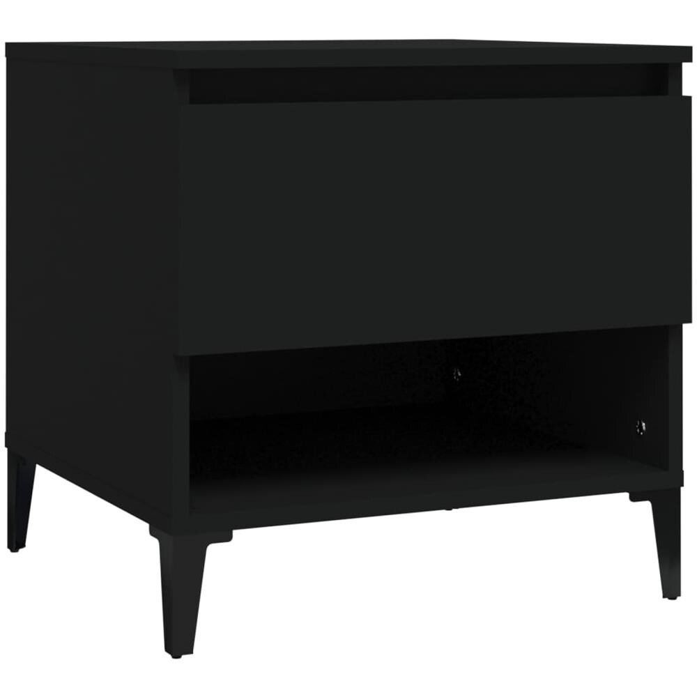 Tavolino Nero 50x46x50 Cm In Legno Multistrato - Foto 2