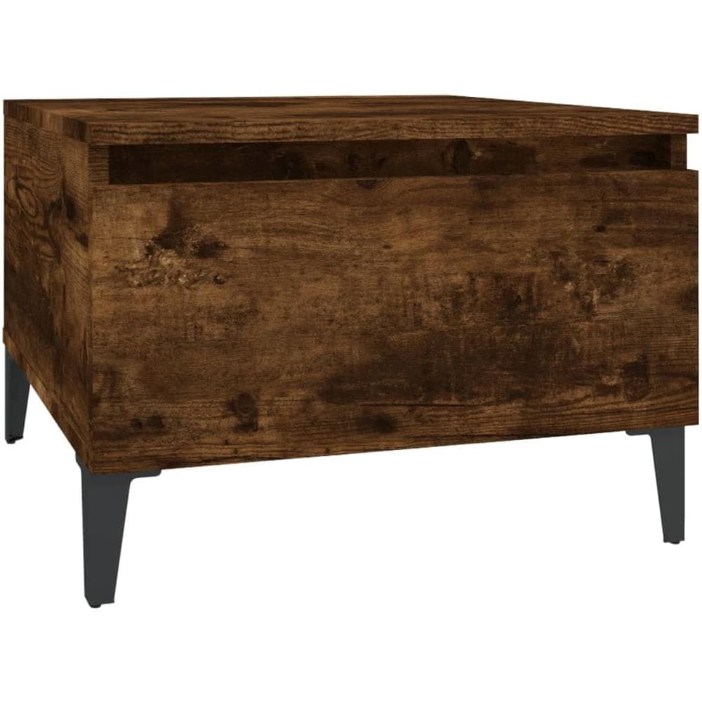 Tavolino Da Salotto Rovere Fumo 50x46x35cm In Legno Multistrato - Foto 2