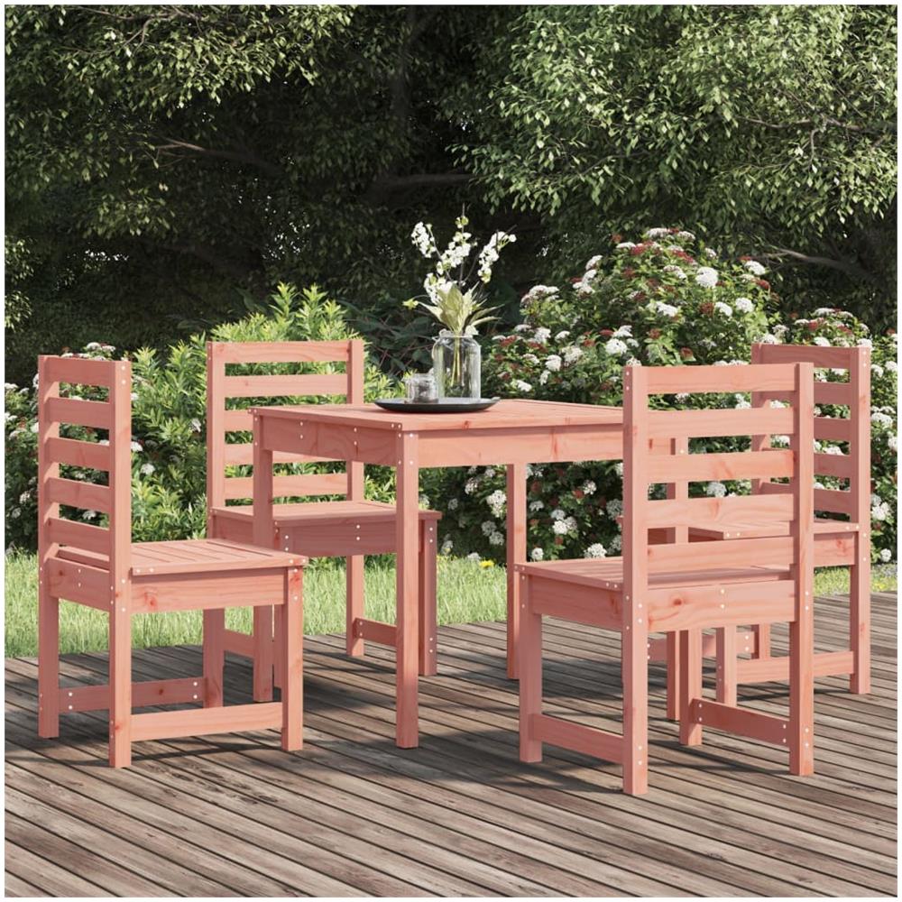 Set Da Pranzo Per Giardino 5 Pz In Legno Massello Di Douglas - Foto 1