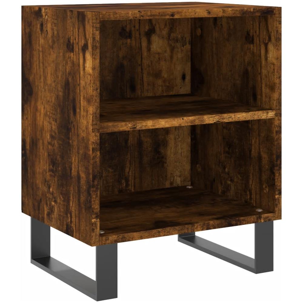 Comodino Rovere Fumo 40x30x50 Cm In Legno Multistrato - Foto 1
