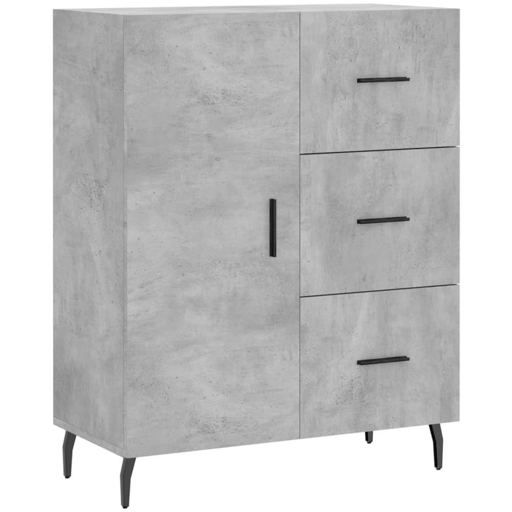 Credenza Grigio Cemento 69,5x34x90 Cm In Legno Multistrato - Foto 2