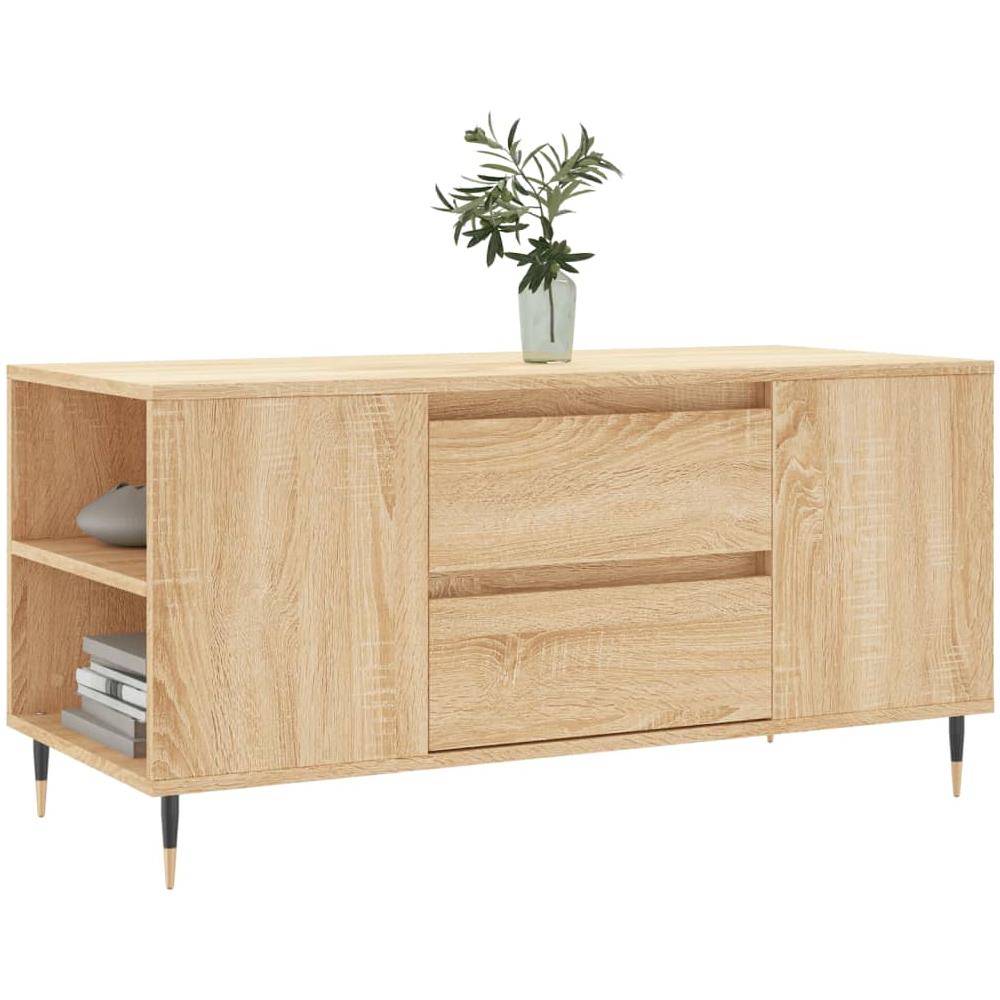 Tavolino Salotto Rovere Sonoma 102x44,5x50 Cm Legno Multistrato - Foto 3