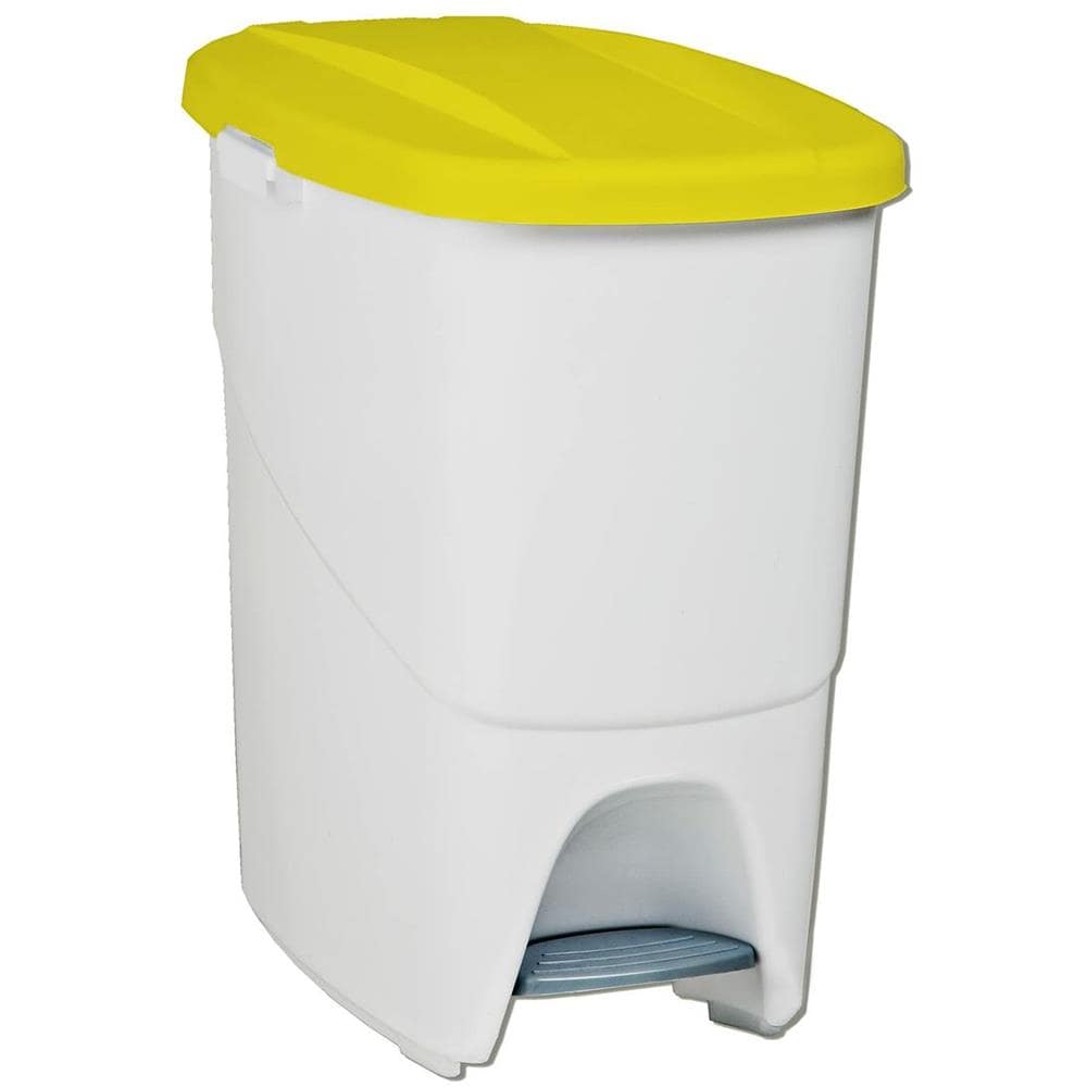 Cestino A Pedale Giallo Rettangolare 25 L - Foto 1