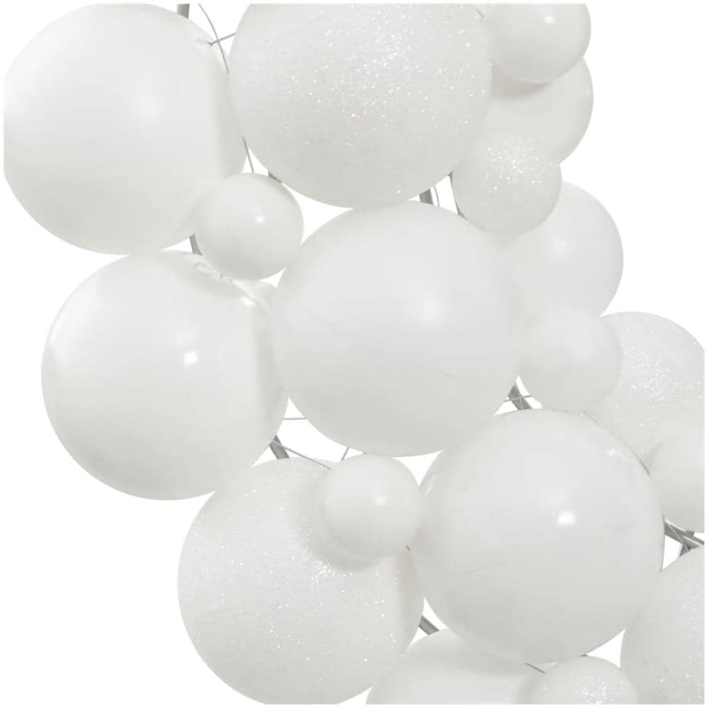 Ghirlanda Di Natale Bianca 45 Cm In Polistirene - Foto 3