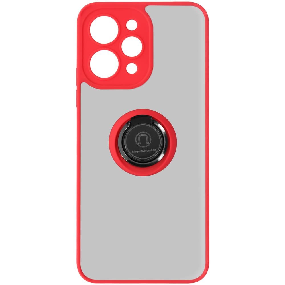 Cover Per Xiaomi Redmi 12 Anello Metallico Supporto Bordo Rosso - Foto 10