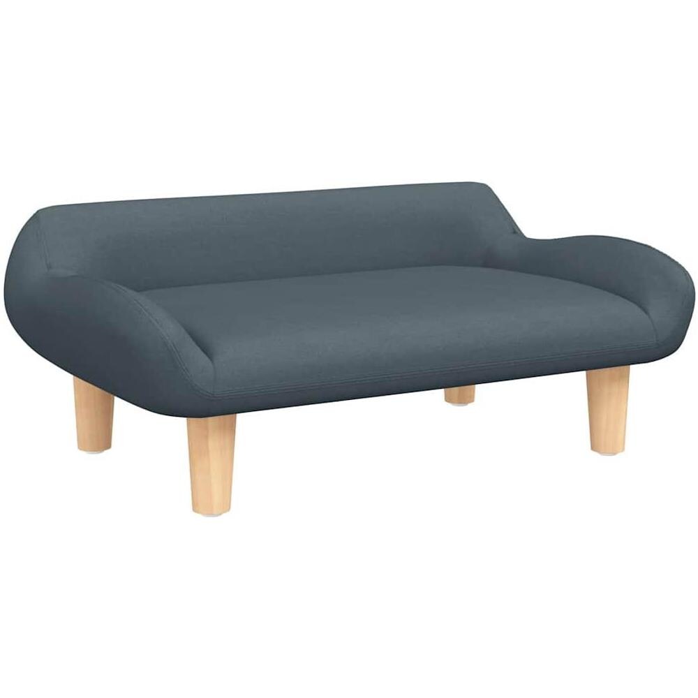 Lettino per Cani Grigio Scuro 70x40x24 cm in Tessuto - Foto 1