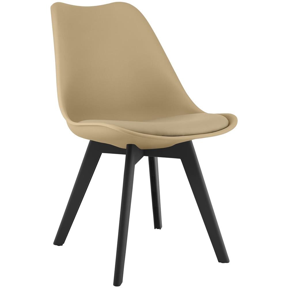 Sedia RIXK - Beige scuro con gambe nere x 3 - Foto 2