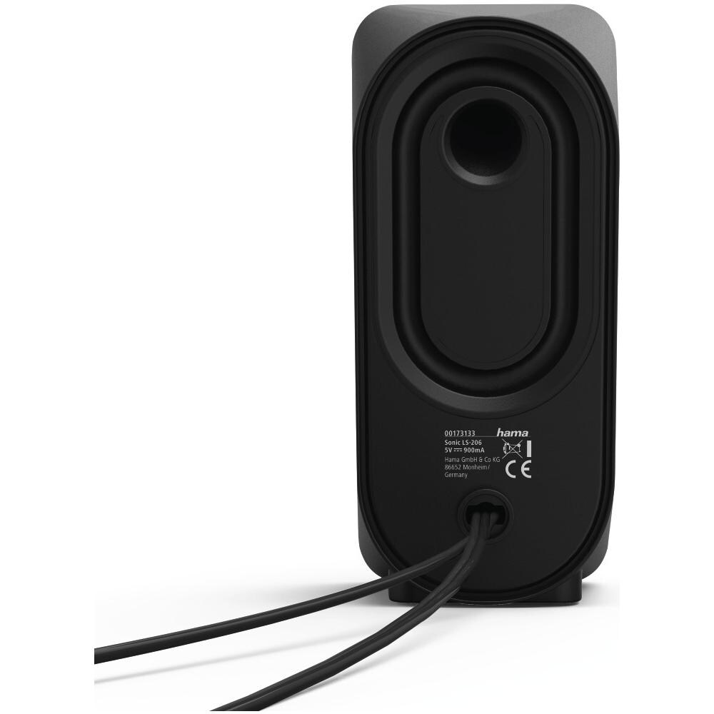 Casse "LS-206" per PC, RMS 1,6W, connessione Jack, alimentazione USB, Volume, nero - Foto 1