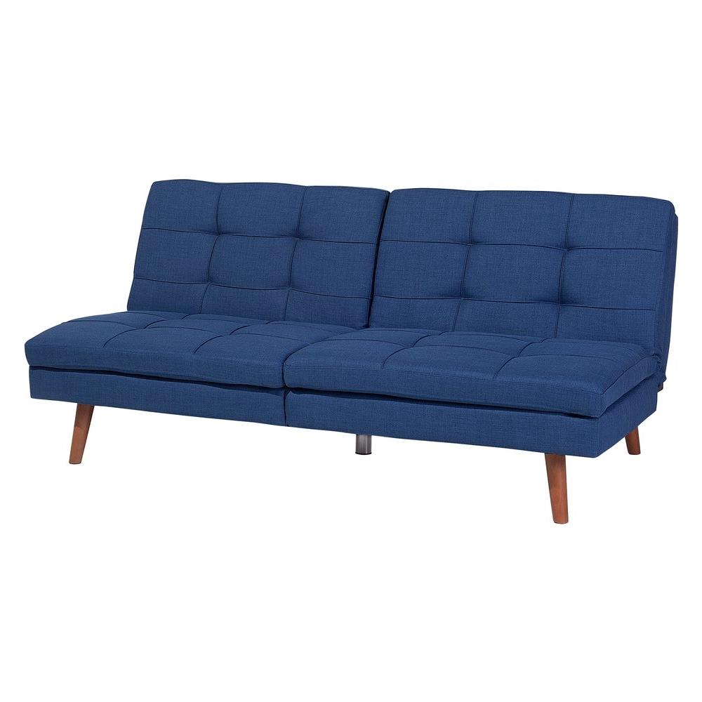 Divano Letto In Tessuto Blu Cobalto Ronne - Foto 2