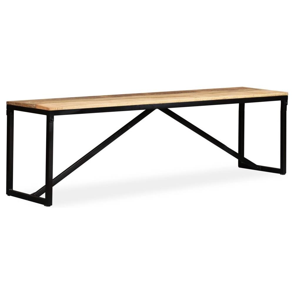 Panca In Legno Massello Di Mango 160x35x45 Cm - Foto 7