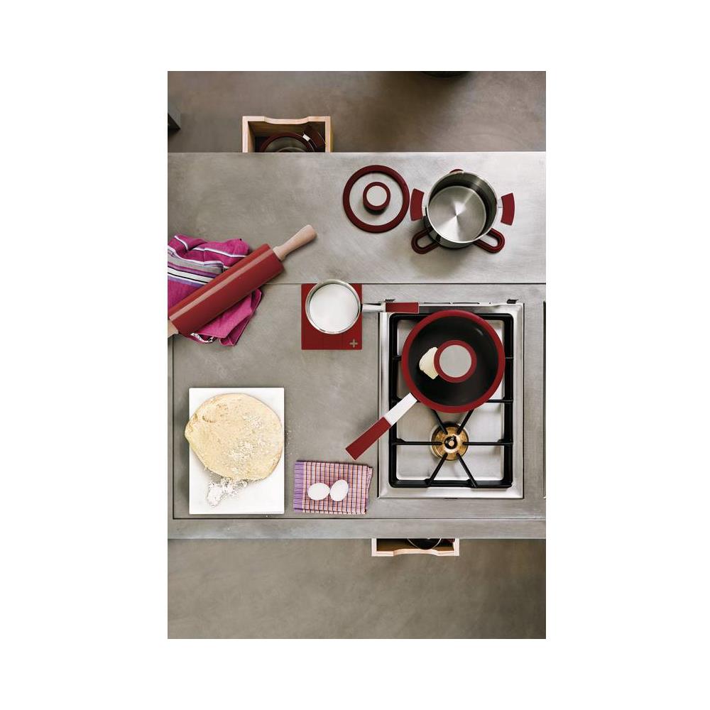 Coperchio Cm 16 12 O'clock Red Silicone, Vetro - Foto 2