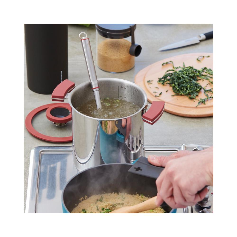 Coperchio Cm 16 12 O'clock Red Silicone, Vetro - Foto 3