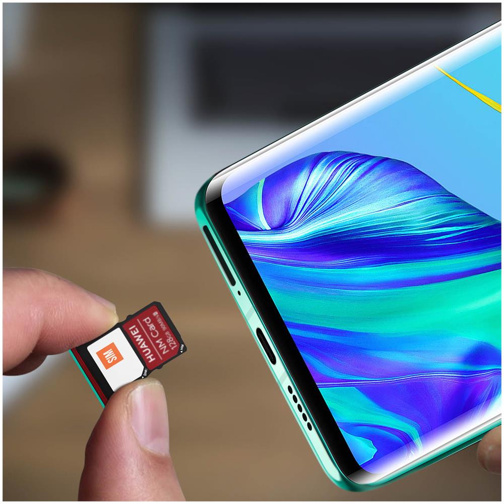 Slot Scheda Sim E Nano Memory Huawei P30 Pro Pezzo Di Ricambio Compatibile Blu - Foto 2
