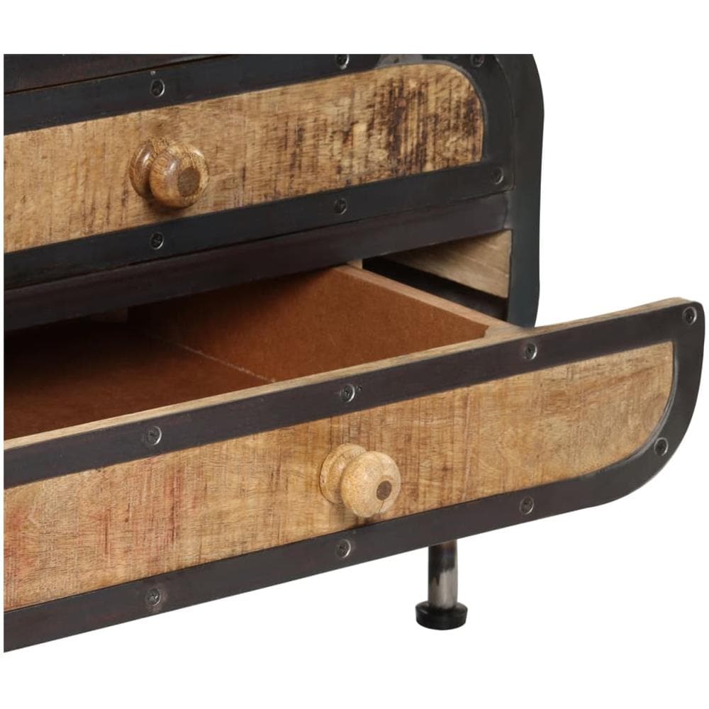 Tavolino Da Caffè 100x50x35 Cm Legno Massello Di Mango - Foto 15