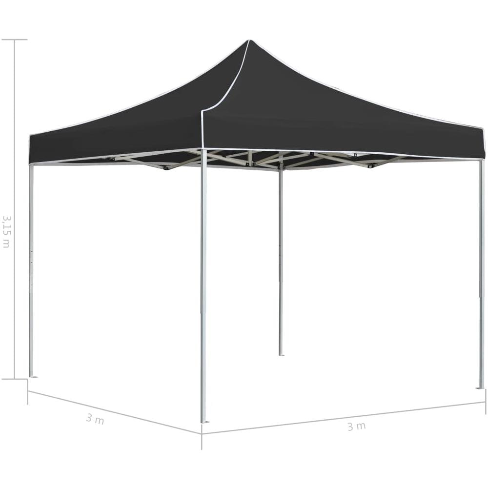 Gazebo Professionale Pieghevole in Alluminio 3x3 m Antracite - Foto 12
