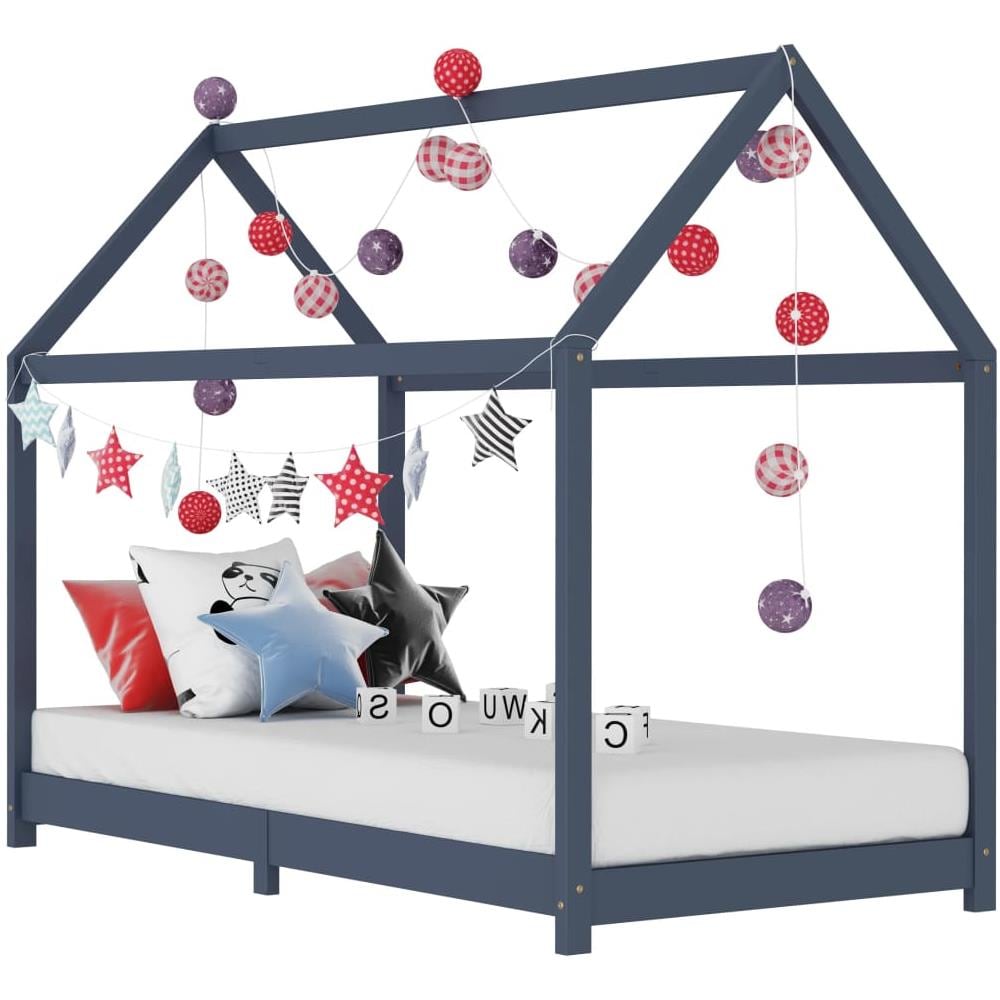 Giroletto Per Bambini Grigio In Massello Di Pino 70x140 Cm - Foto 1