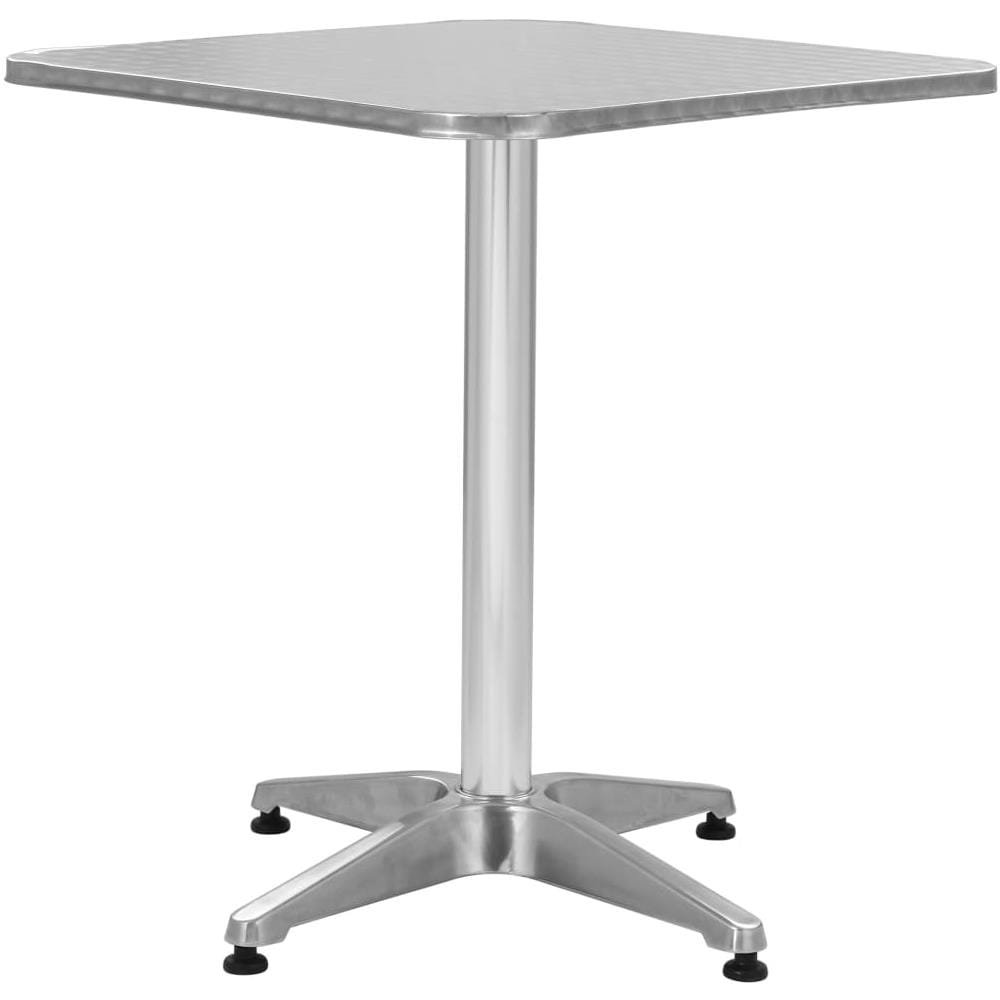 Tavolo Da Giardino Argento 60x60x70 Cm In Alluminio - Foto 1