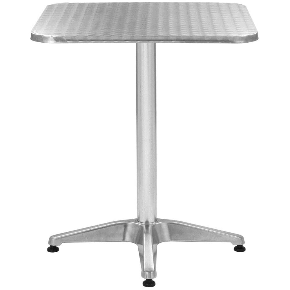 Tavolo Da Giardino Argento 60x60x70 Cm In Alluminio - Foto 2