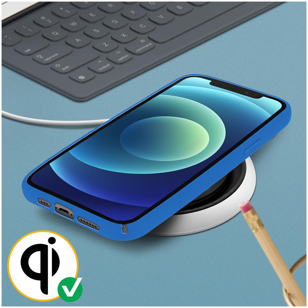 Cover Silicone Iphone 12 Pro Max Semi-rigida Opaca Soft Touch Blu - Foto 2