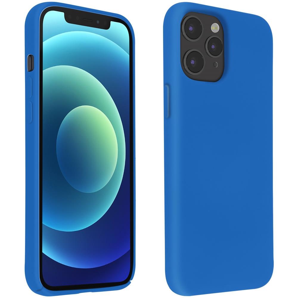 Cover Silicone Iphone 12 Pro Max Semi-rigida Opaca Soft Touch Blu - Foto 1