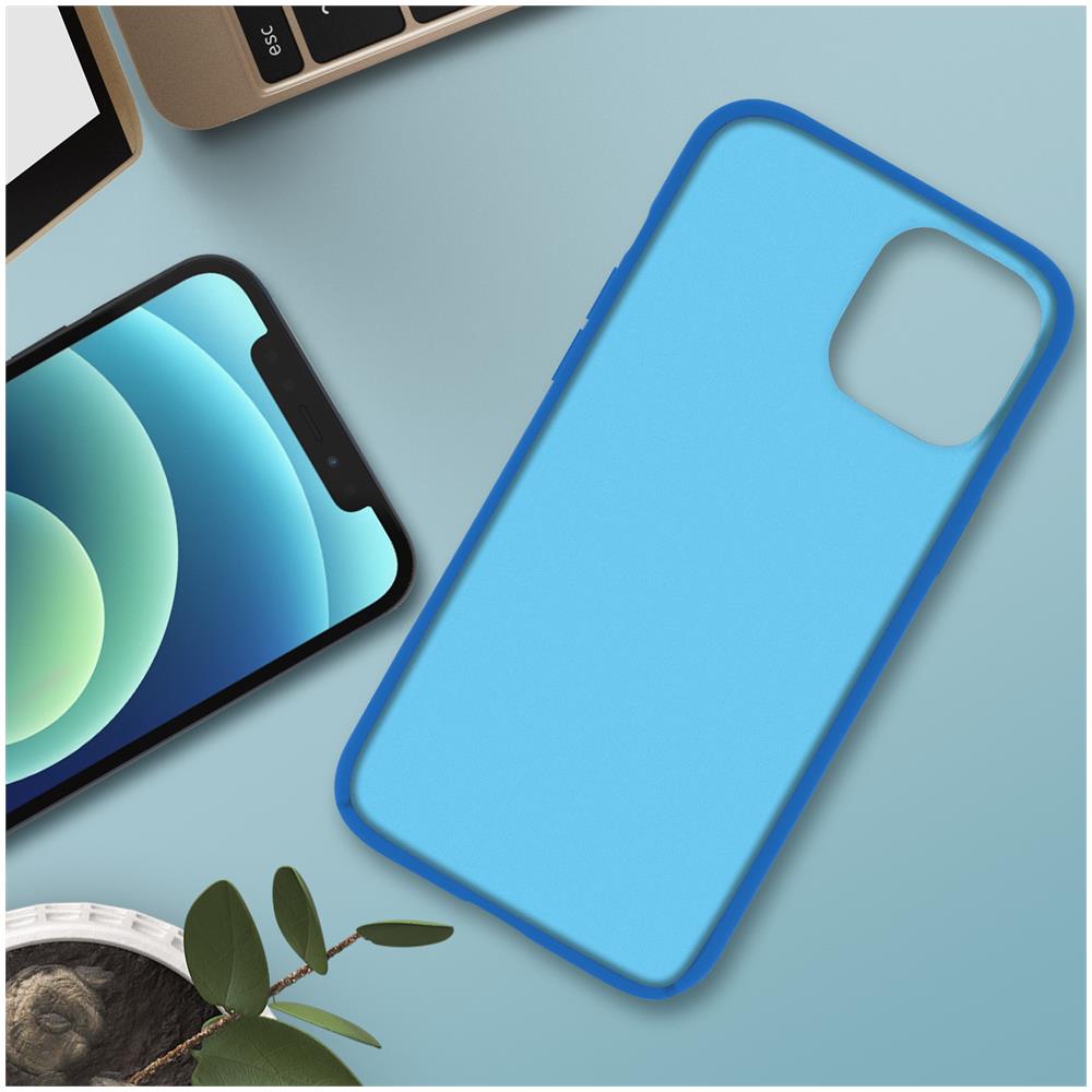 Cover Silicone Iphone 12 Pro Max Semi-rigida Opaca Soft Touch Blu - Foto 5