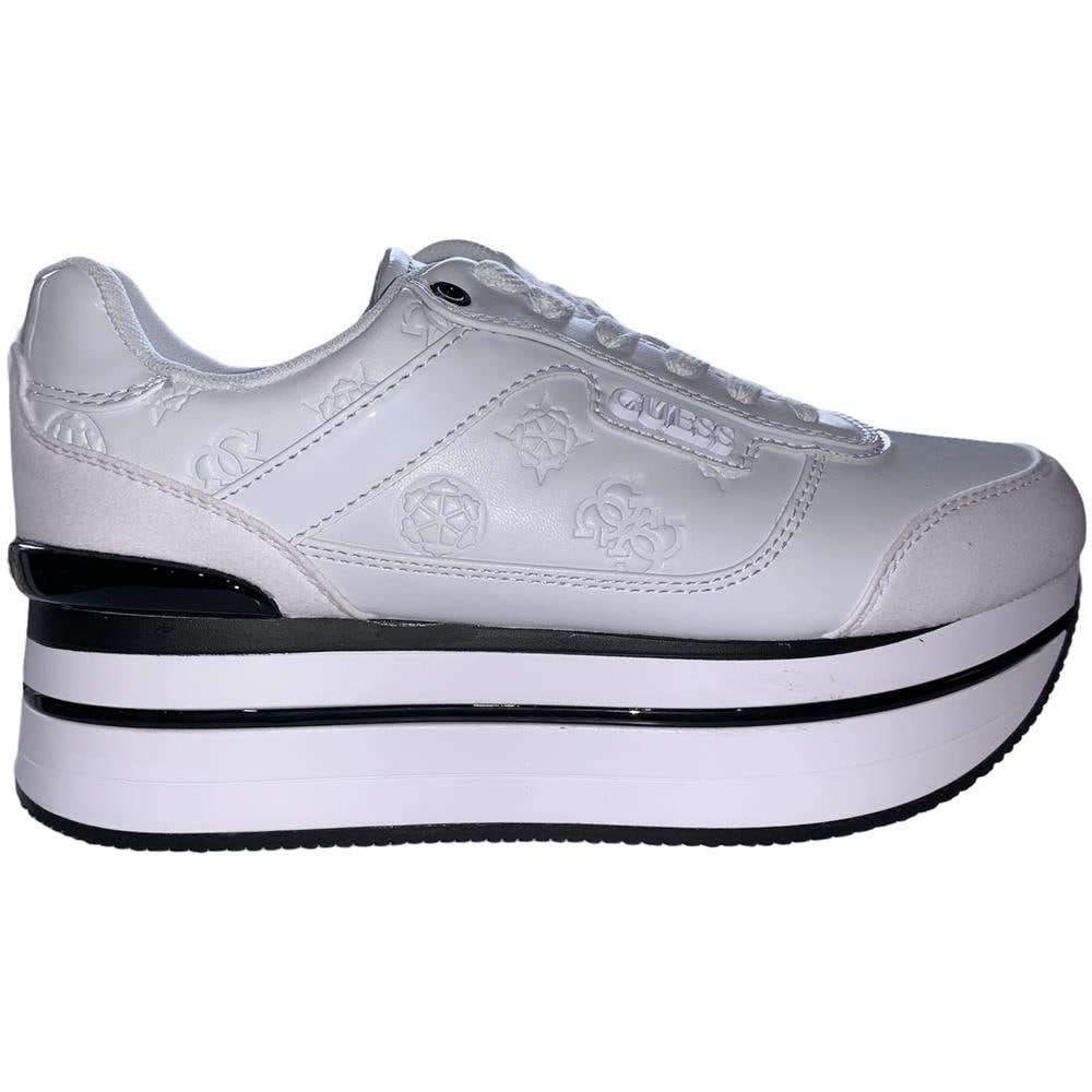 Platform Fl5hnspel12 Zeppa Sneakers Logato Donna Bianco Pelle Bianco 41 - Foto 1