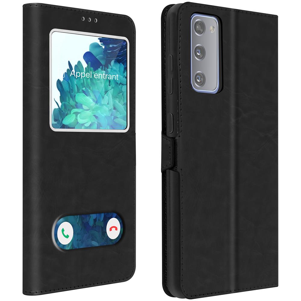 Custodia Samsung Galaxy S20 Fe Doppia Finestra Cover Silicone Nero - Foto 1