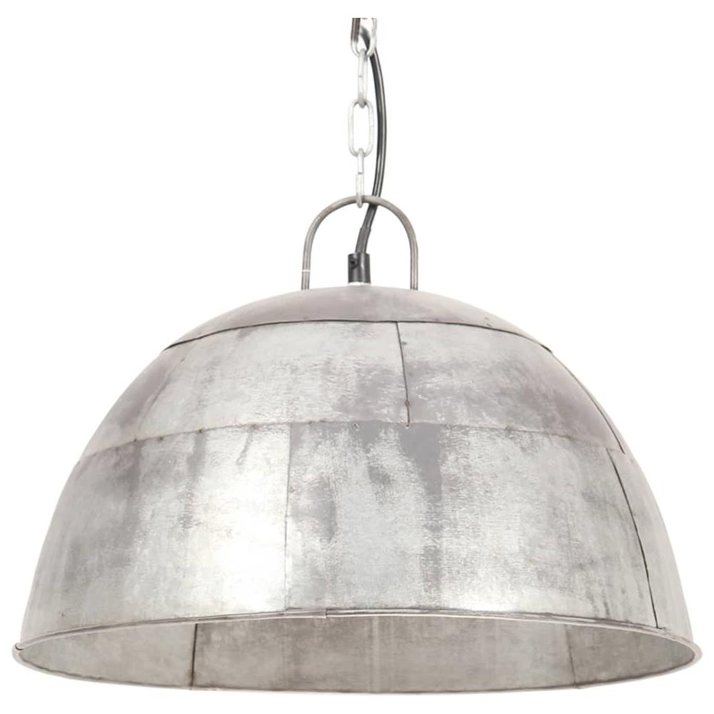 Lampada A Sospensione Vintage 25 W Argento Rotonda 41 Cm E27 - Foto 2