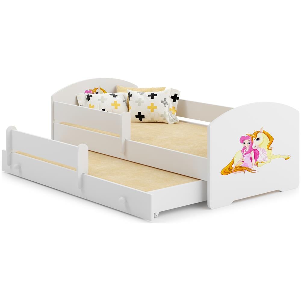 Luk Ii 160x80 Letto Matrimoniale Per Bambini Princess With Unicorn - Foto 1