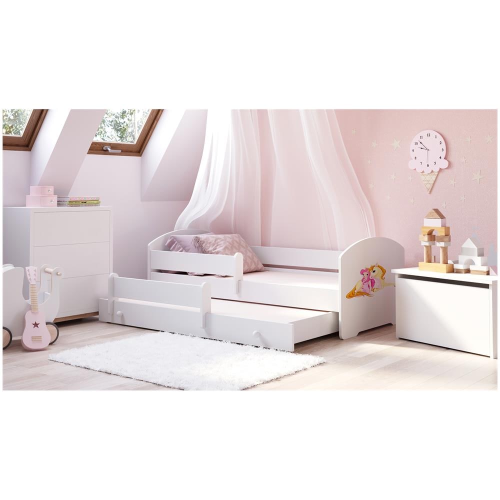 Luk Ii 160x80 Letto Matrimoniale Per Bambini Princess With Unicorn - Foto 2
