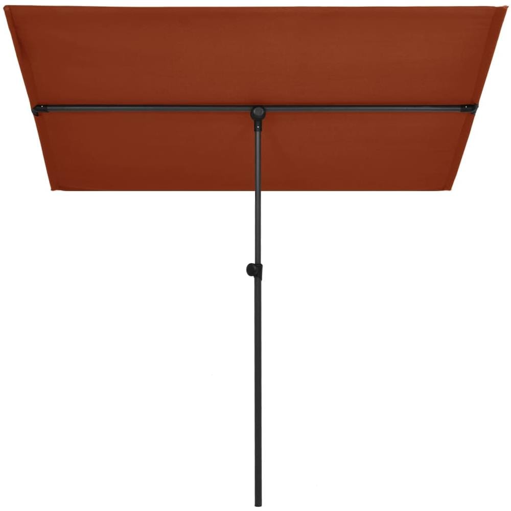 Ombrellone da Giardino Palo in Alluminio 180x110cm Terracotta - Foto 3