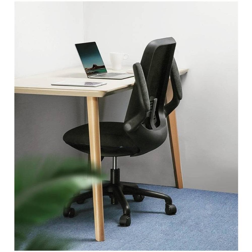 Sedia per Ufficio Regolabile in Altezza con Braccioli Pieghevoli Colore Nero - Foto 10