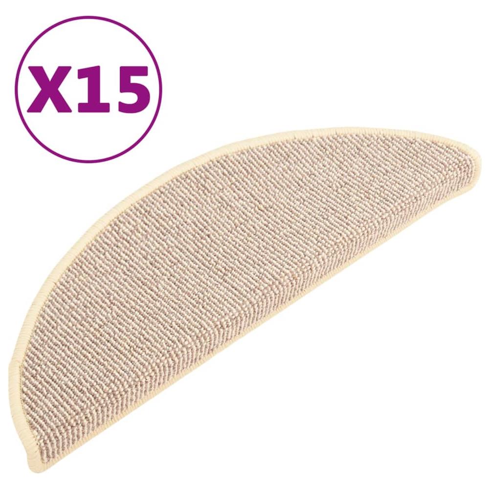 Tappetini per Scale 15 pz Bianchi e Marroni 65x21x4 cm - Foto 1