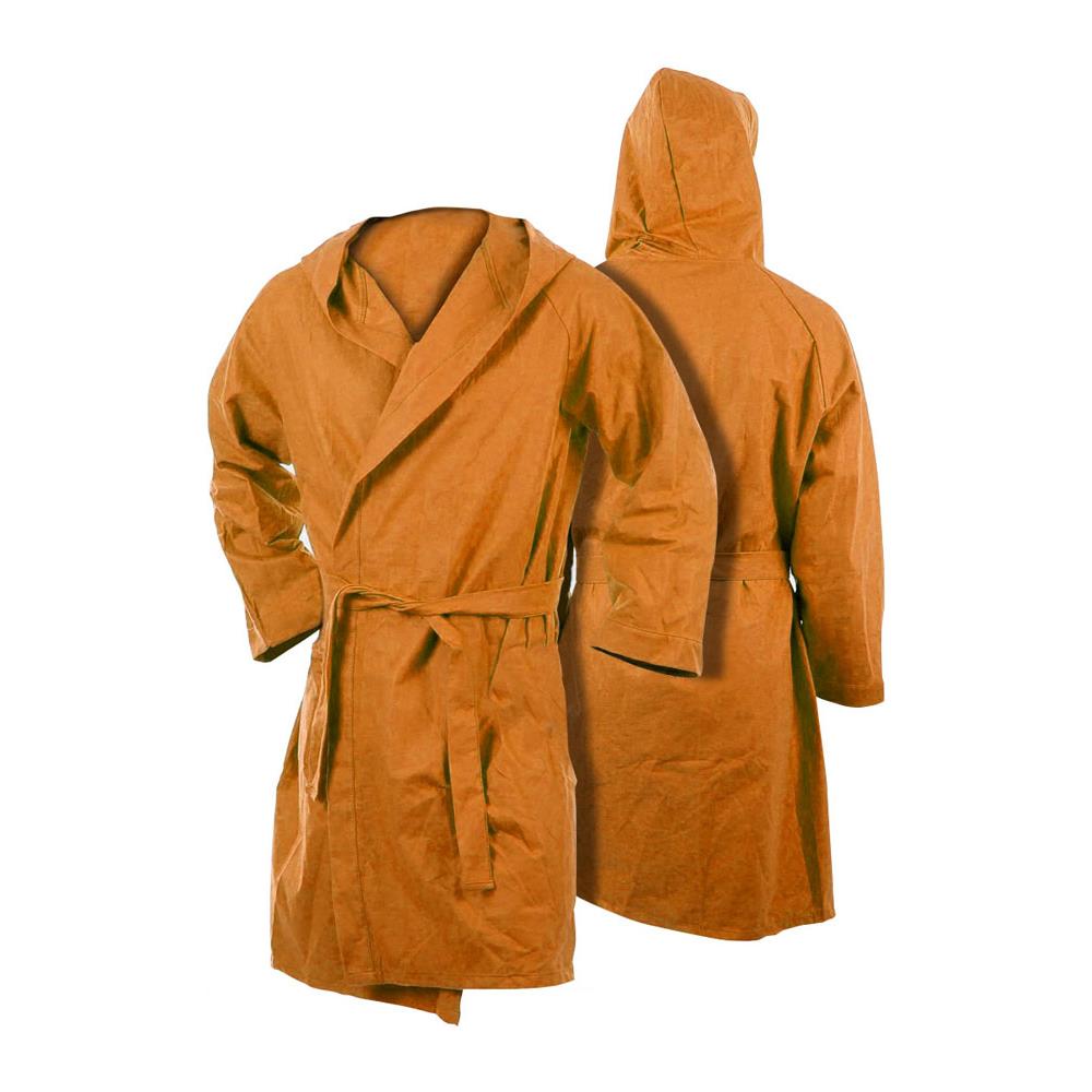 Accappatoio Con Cappuccio In Microfibra Adulto Unisex In Tinta Unita Vari Colori L Arancio - Foto 1