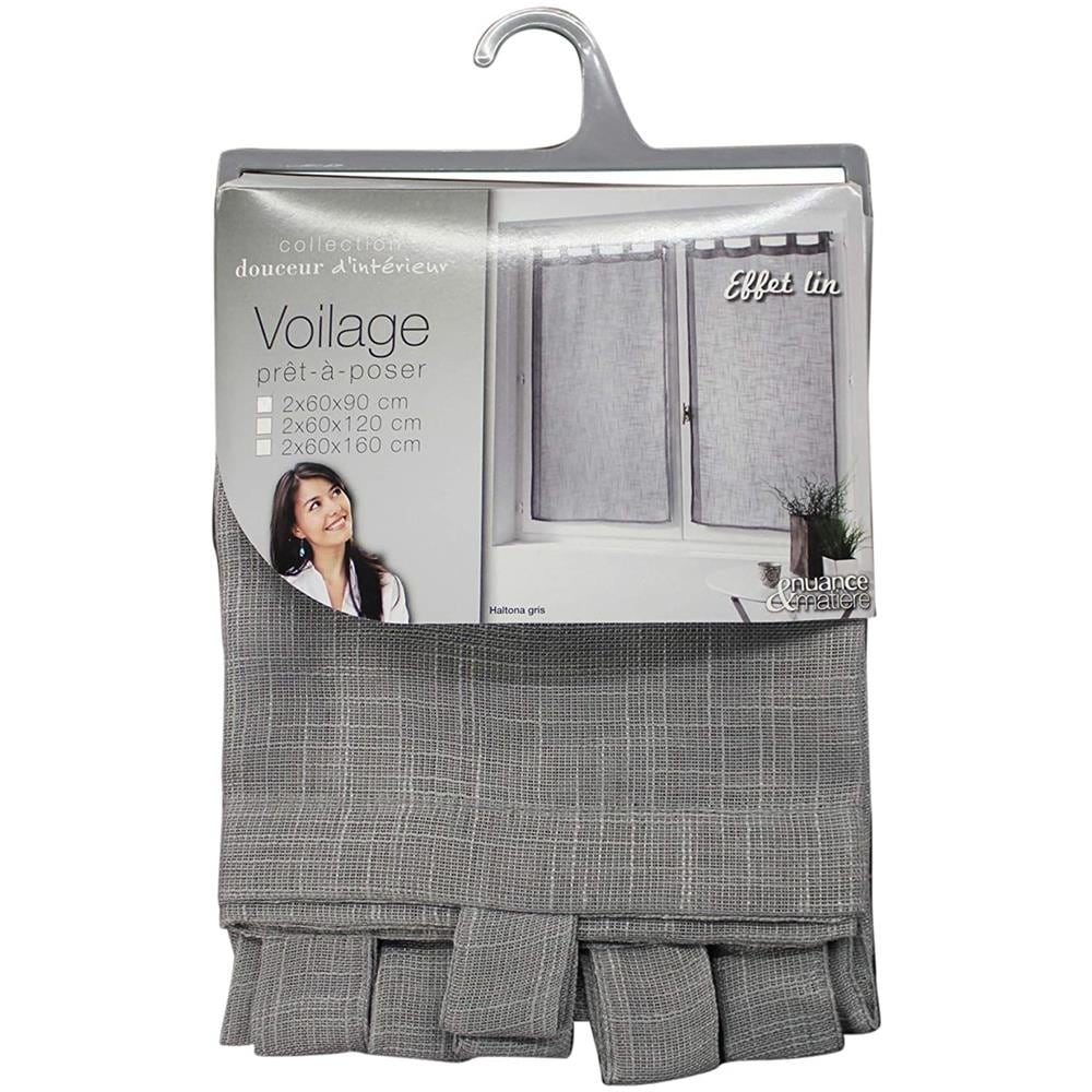 Grigio Douceur dIntérieur Tenda 2 x 60 x 90 cm 