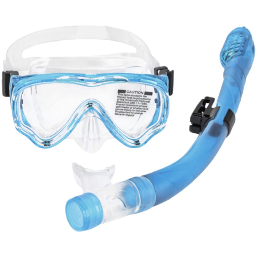 Set Per Immersione E Snorkeling Ct-3 Per Bambini 5-12 Anni, Composto Da Maschera E Tubo, Lente Singola, Blu - Foto 1