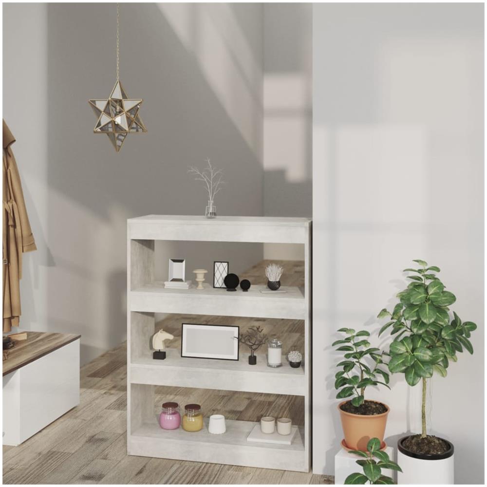 Libreria / divisorio Grigio Cemento 80x30x103cm Legno Multistrato - Foto 1