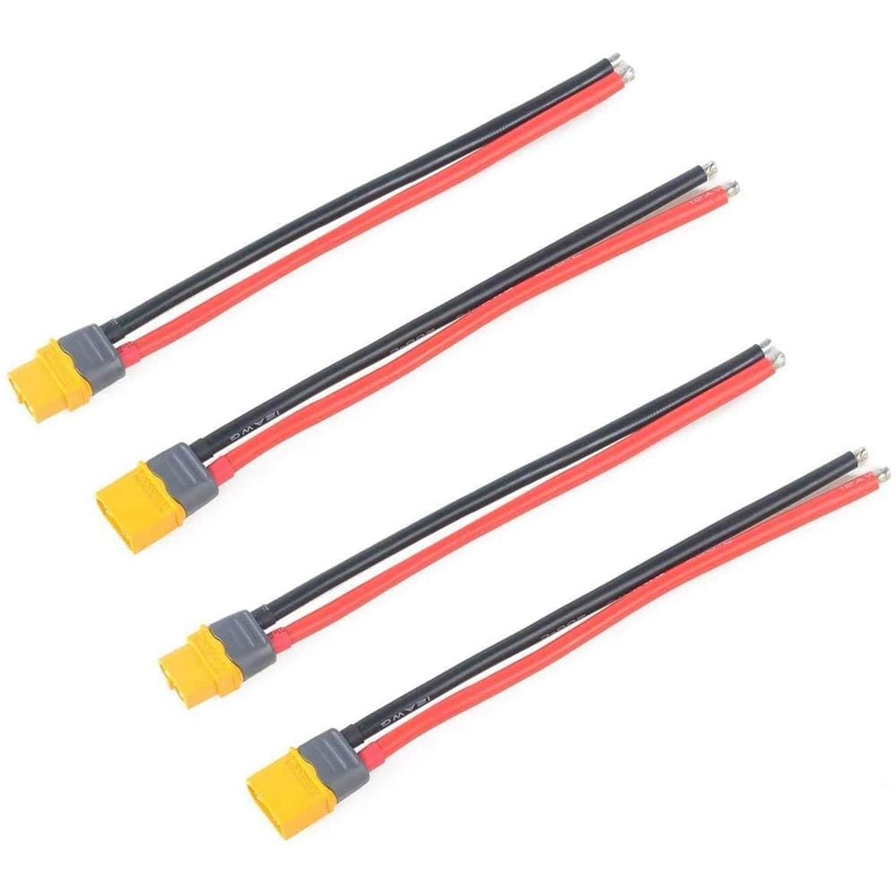 2 Paia Xt60 Connettore Maschio Femmina Con Connettore Di Alloggiamento Guaina Con Cavo Di Silicone 150mm 12awg Per Batteria Lipo Fpv Drone - Foto 1