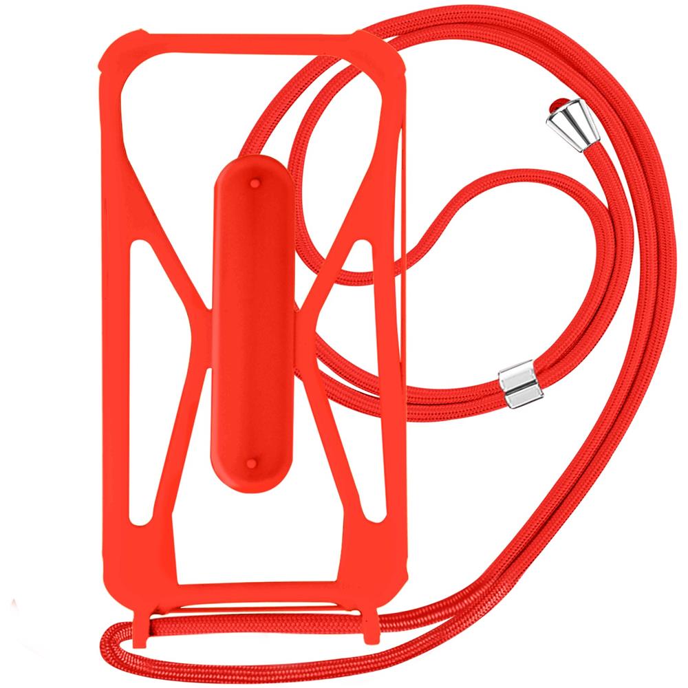 Cover Universale Smartphone Con Cordino, Angoli Bumper E Cavalletto Rossa - Foto 1