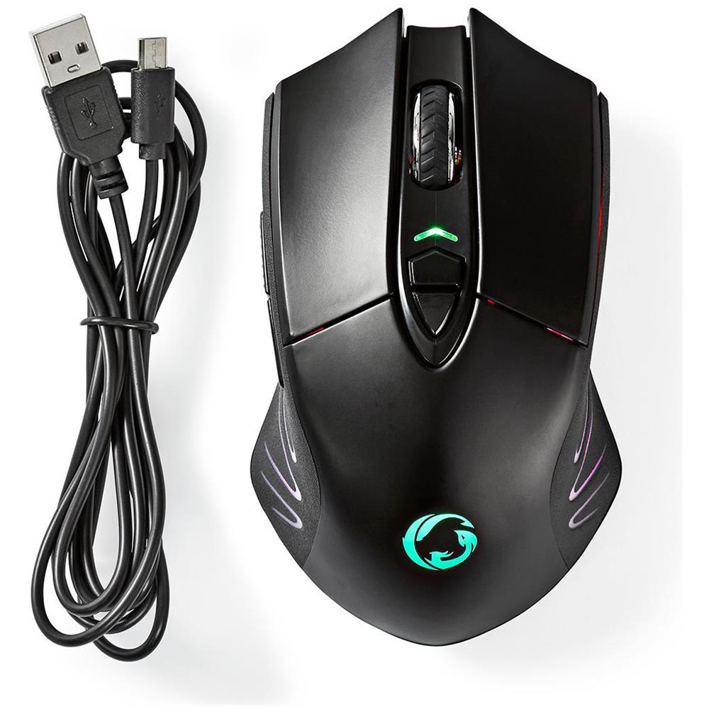 Mouse Gaming Ufficio 8 Pulsanti Luci Led Sensore Ottico Ricaricabile 10000 Dpi - Foto 15